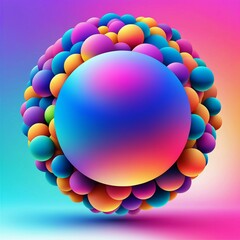 Vector gradient 3d abstract background, Generated AI