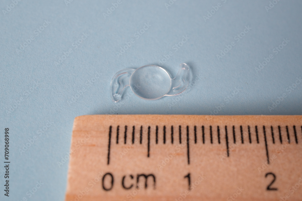Intraocular Lens (IOL) Measured Beside a Ruler Stock Photo | Adobe Stock