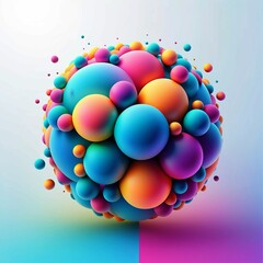 Vector gradient 3d abstract background, Generated AI