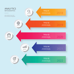 Wall Mural - Free vector analytic infographics in modern style