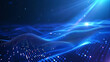 © lin - Abstract wave particle technology background design, big data communication technology science and technology concept illustration