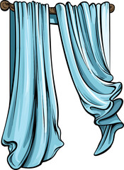 Curtain clipart design illustration