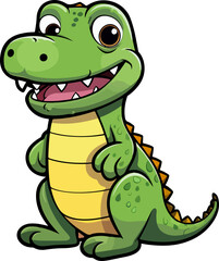 Wall Mural - Cute crocodile clipart design illustration