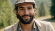 © Artur - Young Handsome Man in Forest: Enjoying Nature and Sharing a Warm Smile