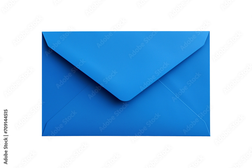 Blank blue envelope mockup isolated on transparent background. PNG file ...