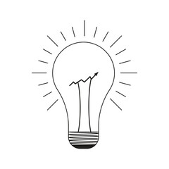 Poster - light bulb idea vector illustration with transparent background