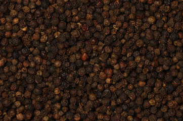 Wall Mural - Background of black peppercorns