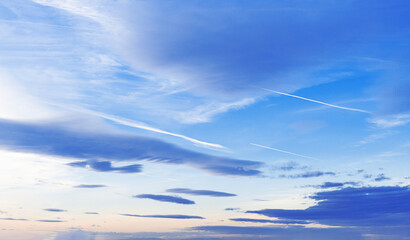 Wall Mural - beautiful blue sky with white cloud, background, wallpaper.