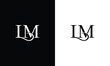 Letter LM initial logo template