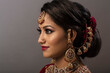 © Kiran Joshi - Young Indian female in ethnic Indian wear celebrating festival of Diwali. Indian female with bridal make-up and bridal wear