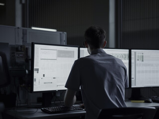 businessman working on computer