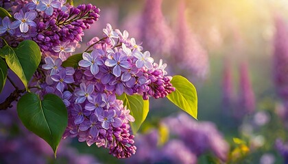 Canvas Print - lilac flowers in the garden