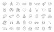 © Назарій - valentine line icon set. heart, love and romantic symbols. vector images for valentines day design