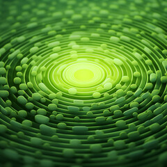Poster - green circle pattern background image.