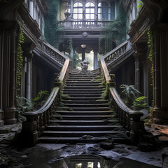 Poster - Hauntingly beautiful abandoned mansion