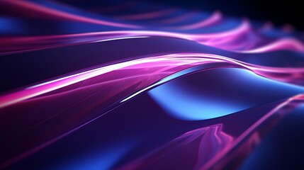 Poster - vibrant 3d rendering: purple and blue abstract geometric background for advertising, technology, sho