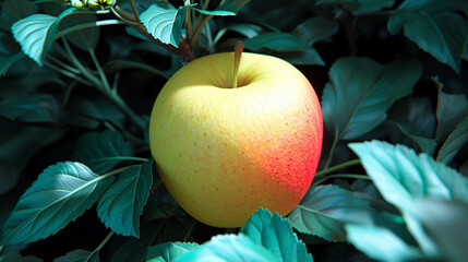 Wall Mural - red apple in the garden