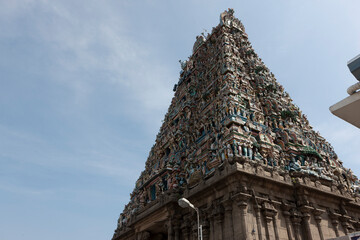 India Kanchipuram Ekambaranathar temple on a sunny winter day