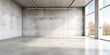 © Sona - Building with concrete floor and white walls, creating an interior space.