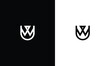 Alphabet letters Initials Monogram logo UW, WU