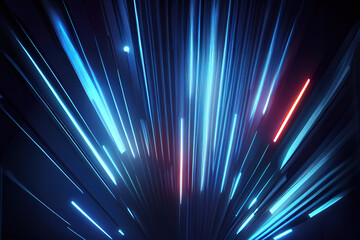 Aufkleber - neon pink blue glowing high speed moving wave lines