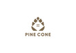pine cone and house logo design template
