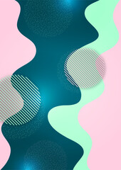 Aufkleber - Abstract technology wave design, circle, dots overlay. template for design. Vector