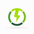 Renewable Circle Icon Symbol Template, letter t thunder circle logo combination concept