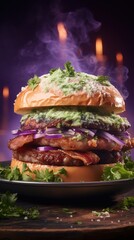 Poster - Burger with eggplants UHD wallpaper