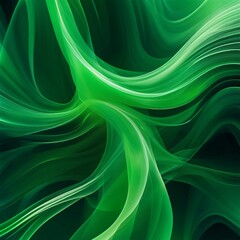 Sticker - green flowing wave abstract illustration background