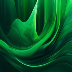 Sticker - green flowing wave abstract illustration background