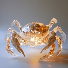 Wall Mural - a glass crab with claws and claws