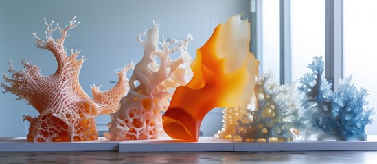 Poster - Innovative robotic technology creates printed objects from molten plastic, based on abstract models.