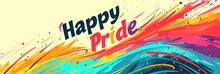LGBT Inscription. Conceptual Poster With The Inscription "Happy Pride".