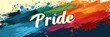 Poster or banner in the colors of the LGBT Pride rainbow