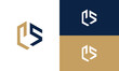 initials ps monogram logo design vector