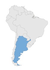 Naklejka na meble Argentina en América del sur