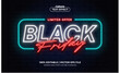 © Regulr - Black Friday Neon Glow Editable Text Effect Style Premium Vector