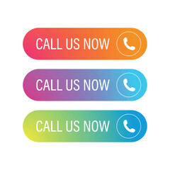 Poster - Call us Now icons button