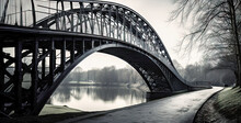 An Iron Bridge Over The River