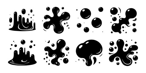 Wall Mural - liquid shapes collection – flowing shapes set