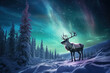 Winter season christmas nature animals landscape deer snow white forest