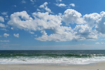 Wall Mural - Beautiful ocean and sky view on Atlantic coast of North Florida