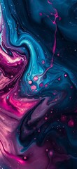Leinwandbilder - Generative AI : abstract gradient effects, desktop background, paint swirl