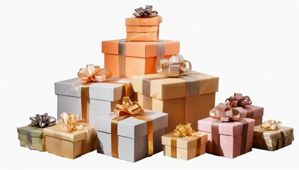 Canvas Print - gift boxes on white background png