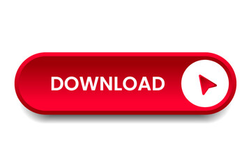 Leinwandbilder - 3D download button icon. Upload icon. Down arrow bottom side symbol. Click here button. Save cloud icon push button for UI UX, website, mobile application.