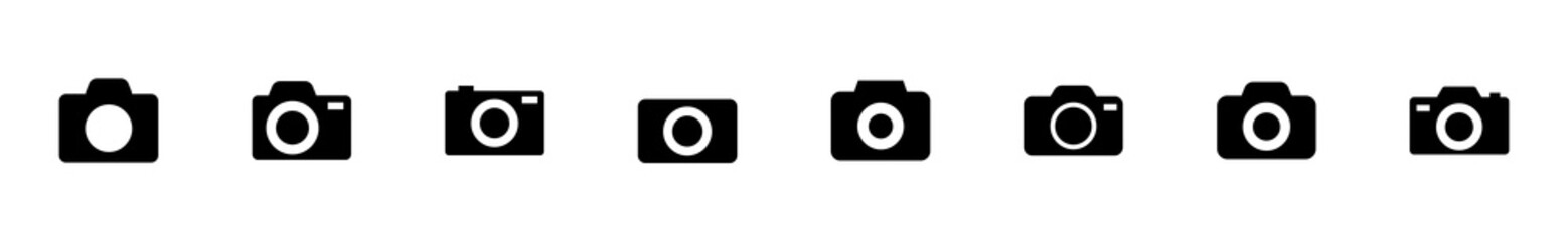 Camera icon set. photo camera icon. camera photography icon.