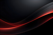 Dark Grey Black Abstract Background With Red Glowing Lines Design For Business, Social Media, Advertising Event. Modern Technology Innovation Concept Background Banner