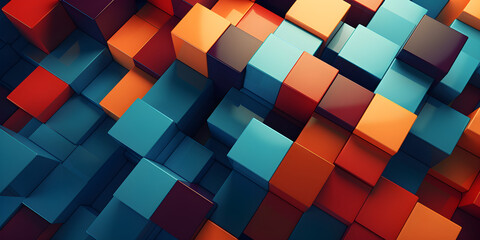 abstract 3D background with cubes