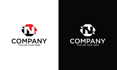 Wall Mural - N Letter Logo Vector Template Abstract Monogram Symbol